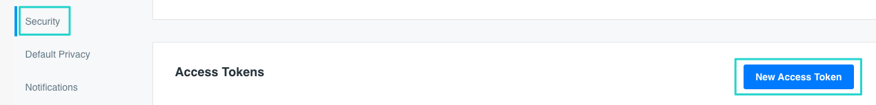 Docker account Security settings screenshot